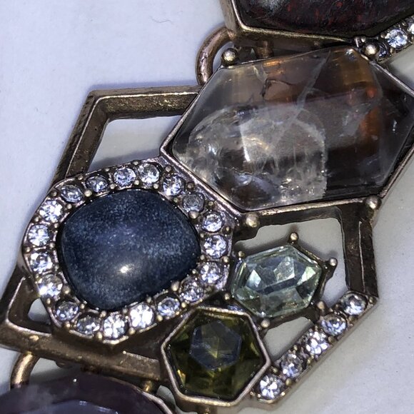 CHLOE + ISABEL Mixed Gemstone Geo Statement Necklace - N176 - Picture 5 of 6